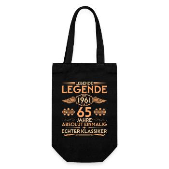 Absolutely unique Born in 1961 65th Birthday - Gift Bag for Bottles - black - Front