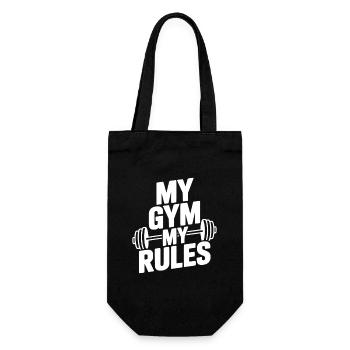 My Gym My Rules - Gift Bag for Bottles - black - Front