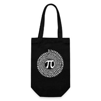 Symbole Pi avec spirale de nombres | Numéro de district 3.1415 - Sac à bouteille - noir - Devant