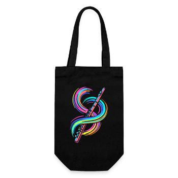 Colorful Flute - Gift Bag for Bottles - black - Front