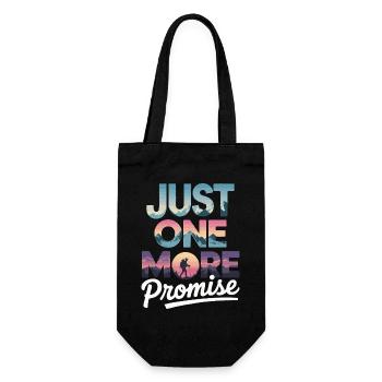 Just One More Promise - Hiking Retro - Gift Bag for Bottles - black - Front