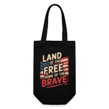 Land of the Free - USA Vintage Flag - Geschenkbeutel für Flaschen - Schwarz - Vorne