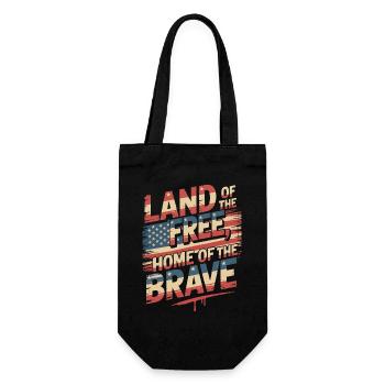 Land of the Free - USA Vintage Flag - Geschenkbeutel für Flaschen - Schwarz - Vorne