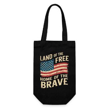 Land of the Free - USA Vintage Flag - Geschenkbeutel für Flaschen - Schwarz - Vorne