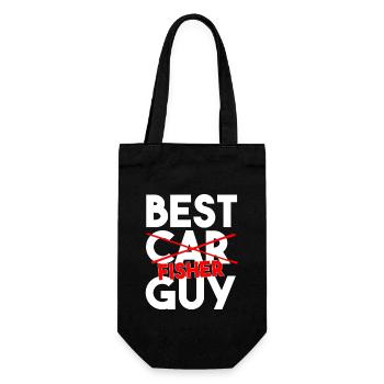 Bester Fisher Guy lustiger Angel-Slogan - Geschenkbeutel für Flaschen - Schwarz - Vorne
