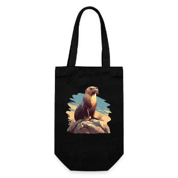 Sea Lions Sea Lion - Gift Bag for Bottles - black - Front
