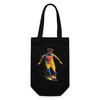 Colorful soccer hero - Gift Bag for Bottles - black - Front