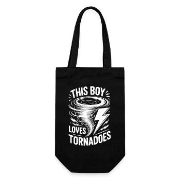 Tornado Sprüche Tornados Lustiges Tornado Geschenk - Geschenkbeutel für Flaschen - Schwarz - Vorne