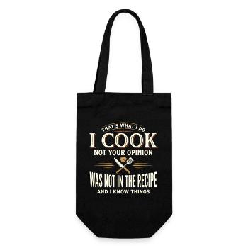 Je cuisine et je sais des choses - Sac à bouteille - noir - Devant