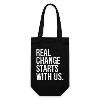 Le vrai changement commence avec nous - Sac à bouteille - noir - Devant