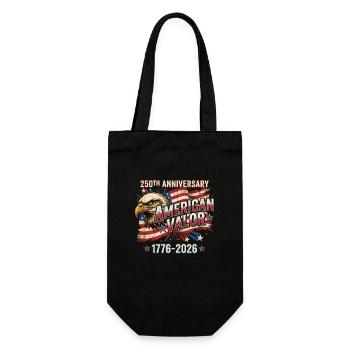 250 Jahre Amerika-Jubiläum Amerikanische Tapferkeit - Geschenkbeutel für Flaschen - Schwarz - Vorne