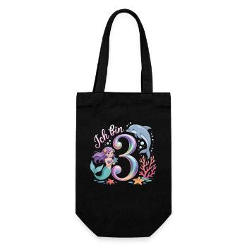 Je suis 3e anniversaire de la Fille des Sirènes - Sac à bouteille - noir - Devant