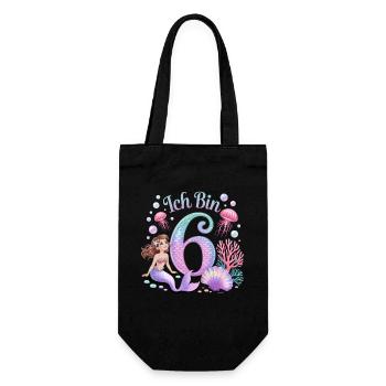 Je suis 6e anniversaire de la Fille des Sirènes - Sac à bouteille - noir - Devant