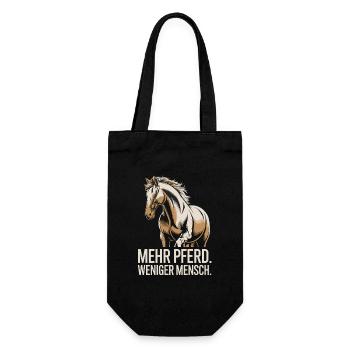 More Horse Less Man Saying for Riders - Gift Bag for Bottles - black - Front
