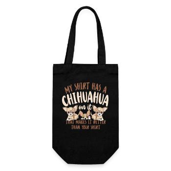Chihuahua Chihuahueño My Shirt Has - Geschenkbeutel für Flaschen - Schwarz - Vorne