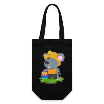 Mouse Easter Mining - Gift Bag for Bottles - black - Front