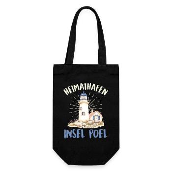 Baltic Sea Holiday HEIMATHAFEN INSEL POEL Lustig - Gift Bag for Bottles - black - Front