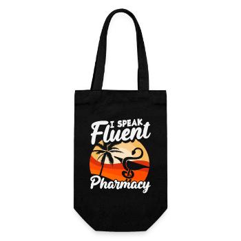 Pharmacists Speak Fluently Pharmacy Technician - Gift Bag for Bottles - black - Front