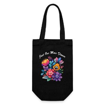 Just One More Flower Garden Flowers Gardener - Gift Bag for Bottles - black - Front