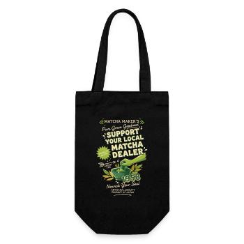 Soutenez votre revendeur local de matcha Thé vert Matcha - Sac à bouteille - noir - Devant