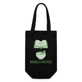 Books And Matcha Matcha Lover Green Tea Funny - Gift Bag for Bottles - black - Front