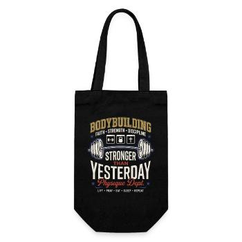 Bodybuilding Strength Faith Discipline - Gift Bag for Bottles - black - Front