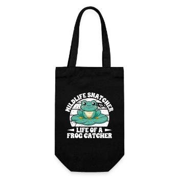 Frog Catcher Mildlife Snatcher Frog - Geschenkbeutel für Flaschen - Schwarz - Vorne