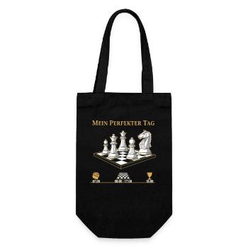Perfekter Tag Schach - Geschenkbeutel für Flaschen - Schwarz - Vorne