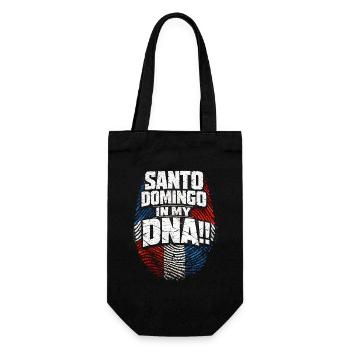 Dominikanisch Santo Domingo In my DNA - Geschenkbeutel für Flaschen - Schwarz - Vorne