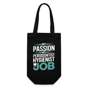 Periodontist My Passion My Gum Health Dentistry - Gift Bag for Bottles - black - Front