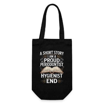 Periodontist A Short Story I Am Dental Specialist - Gift Bag for Bottles - black - Front