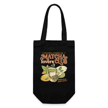 Official Matcha Lovers Club Whisk It Up Drink It - Gift Bag for Bottles - black - Front