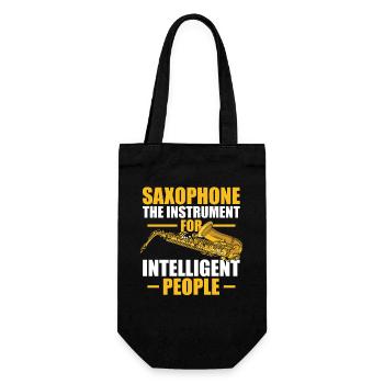 Saxophone the instrument Saxophonspieler - Geschenkbeutel für Flaschen - Schwarz - Vorne