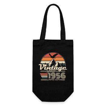 Vintage 1956 Vintage Birthday Gift - Gift Bag for Bottles - black - Front