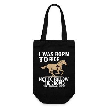 Born To Ride Horse Freedom Design - Gift Bag for Bottles - black - Front