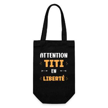 Attention Titi en Liberté - Sac à bouteille - noir - Devant
