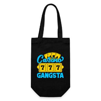 Gambling Fan Casino Gangsta Casino - Gift Bag for Bottles - black - Front