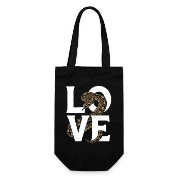 King Python Snakes LOVE Terrarium Python - Gift Bag for Bottles - black - Front
