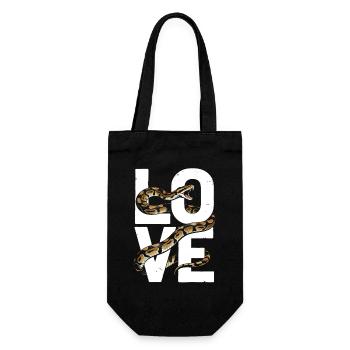 King Python Snakes LOVE Terrarium Python - Gift Bag for Bottles - black - Front