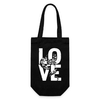 King Python Snakes LOVE Terrarium Python - Gift Bag for Bottles - black - Front
