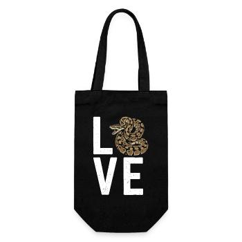 King Python Snakes LOVE Terrarium Python - Gift Bag for Bottles - black - Front
