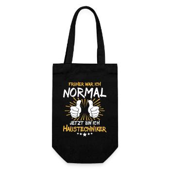House technician Spruch - Gift Bag for Bottles - black - Front
