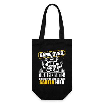 Groom Costume Bachelor Party T-Shirt Men Bachelor Party - Gift Bag for Bottles - black - Front