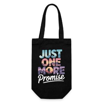 Just One More Promise - Hiking Retro - Gift Bag for Bottles - black - Front