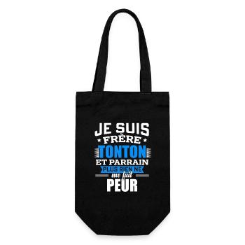 I'm Brother Uncle and Godfather Gift Idea Uncle - Gift Bag for Bottles - black - Front