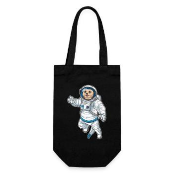 Astronaute spatial de Suricate - Sac à bouteille - noir - Devant