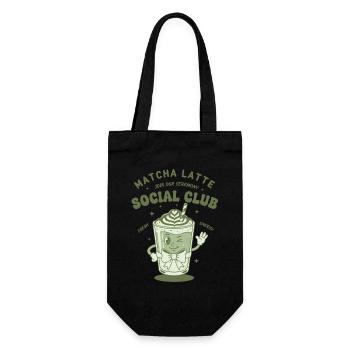 Matcha Latte Social Club Join Our Ceremony Green - Gift Bag for Bottles - black - Front