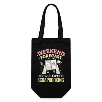 Wochenende Scrapbooking Vorhersage - Geschenkbeutel für Flaschen - Schwarz - Vorne