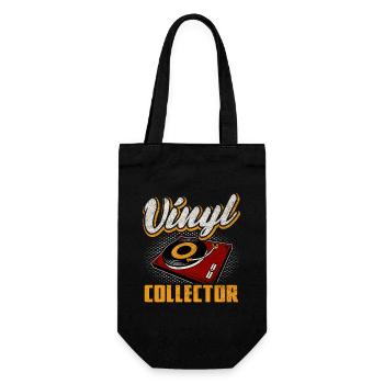 Collectionneur rétro de vinyles Art musical vieilli - Sac à bouteille - noir - Devant