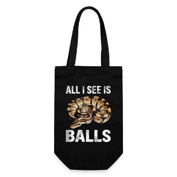 King Python Snakes Lover Terrarium Python - Gift Bag for Bottles - black - Front